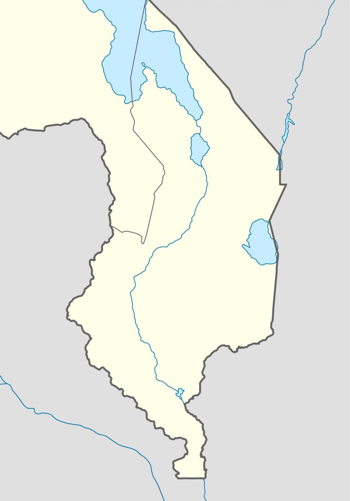 karta u Malaviju reke