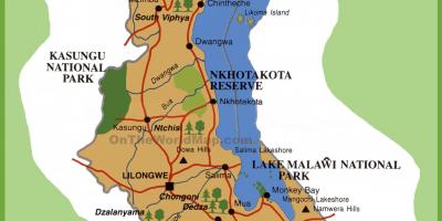 Karta u Malaviju i okolne države